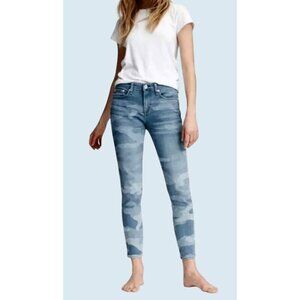 RAG & BONE Cate Mid Rise Ankle Straight Camo Print Jeans Sz 26